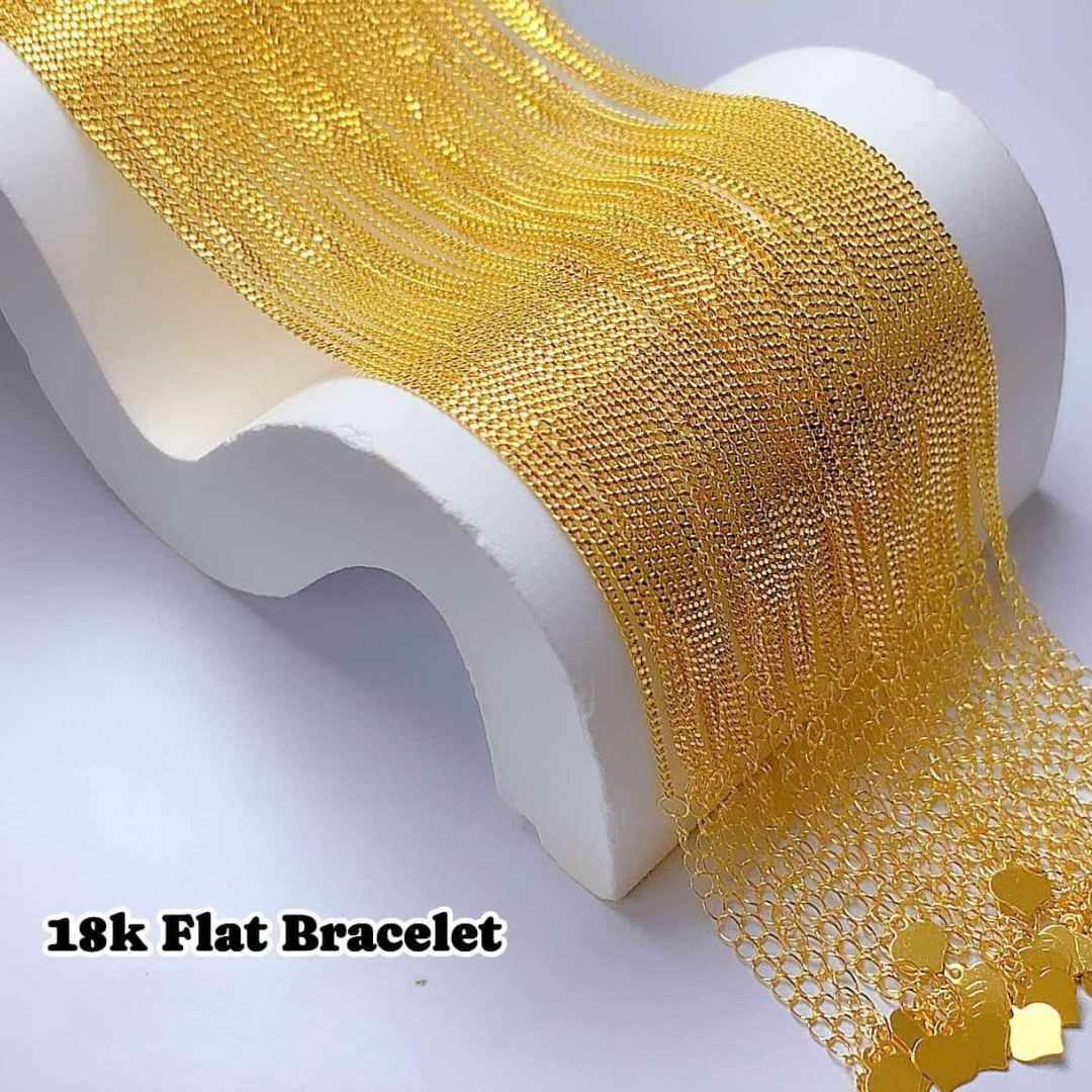#2 Flat Bracelet 18k Saudi Gold