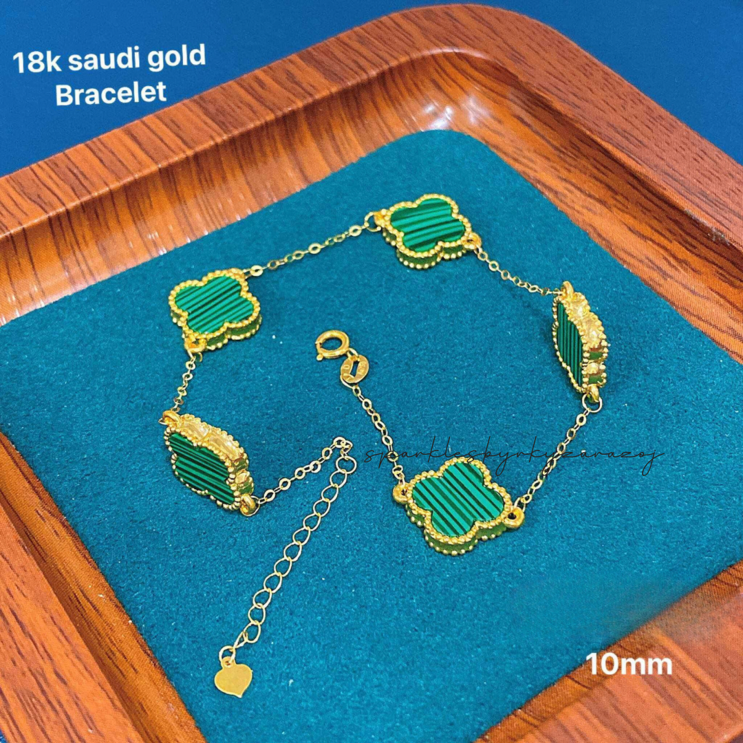 Green Station Bracelet VCA Ampaw 18k Saudi Gold
