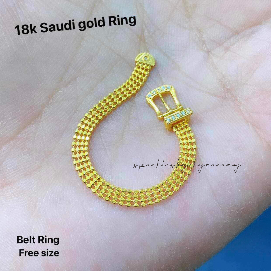 Belt Chain Ring 18k Saudi Gold – Sparkles PH