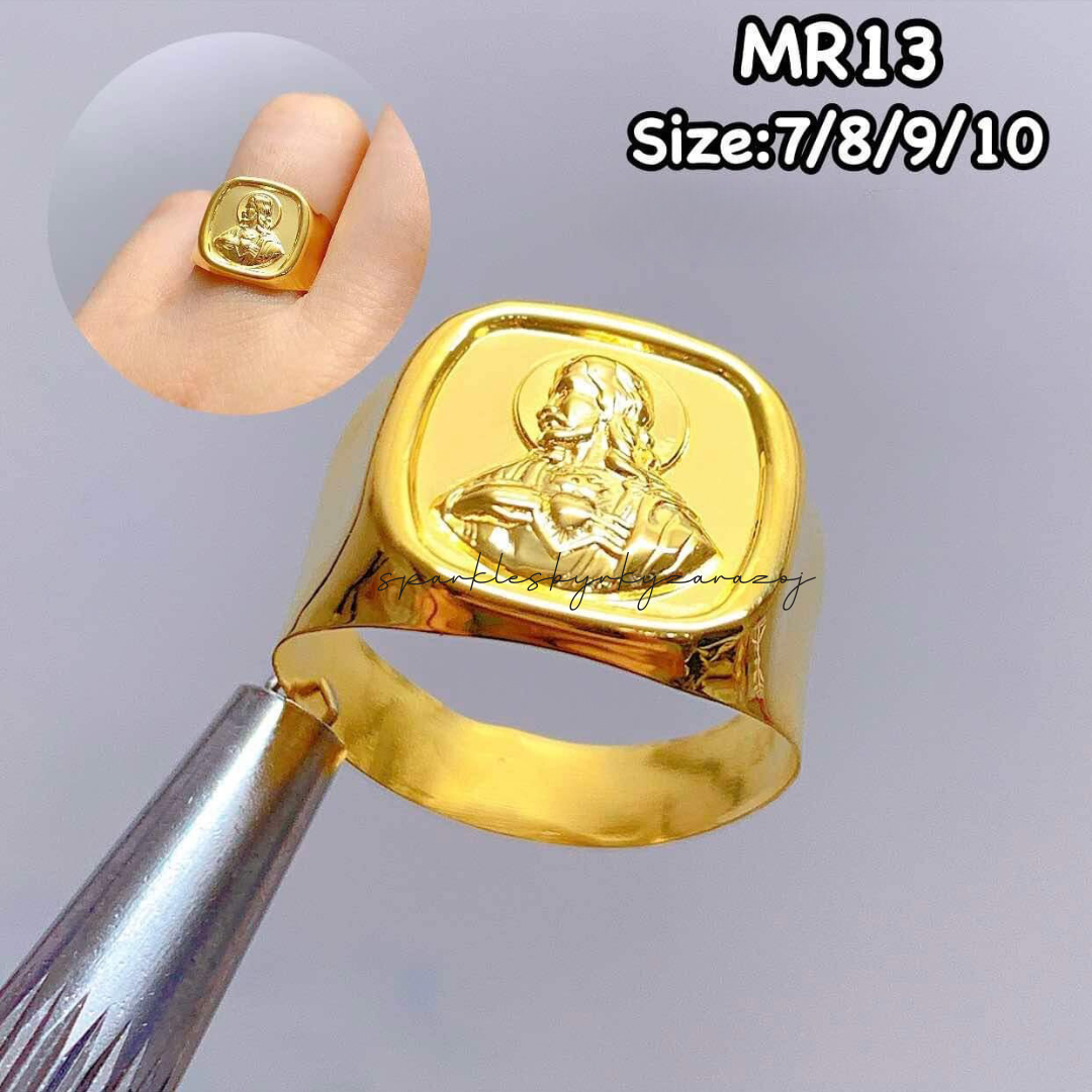 Jesus Men Rings 18k Saudi Gold - Main Image