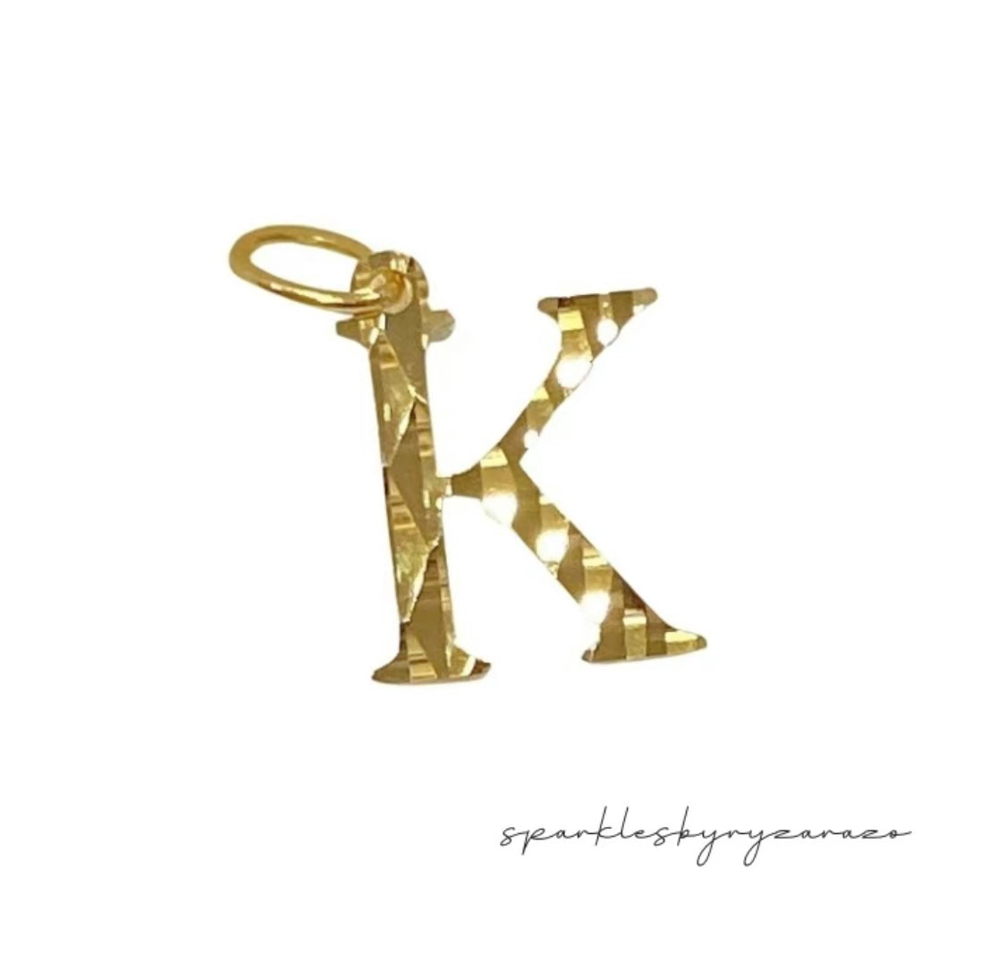 Letter K Style Pendant 18k Saudi Gold