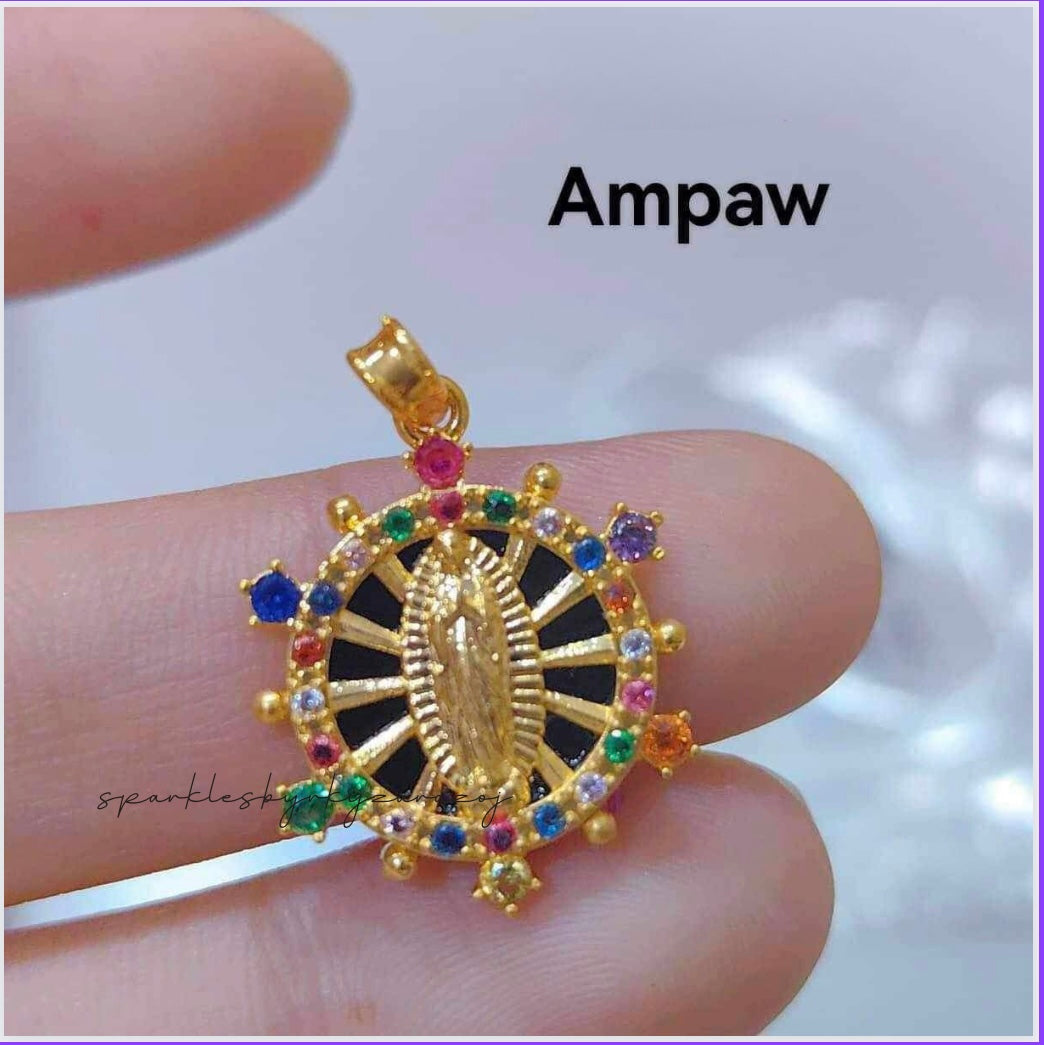 AMPAW/HOLLOW 18k Saudi Mary Stone Pendant