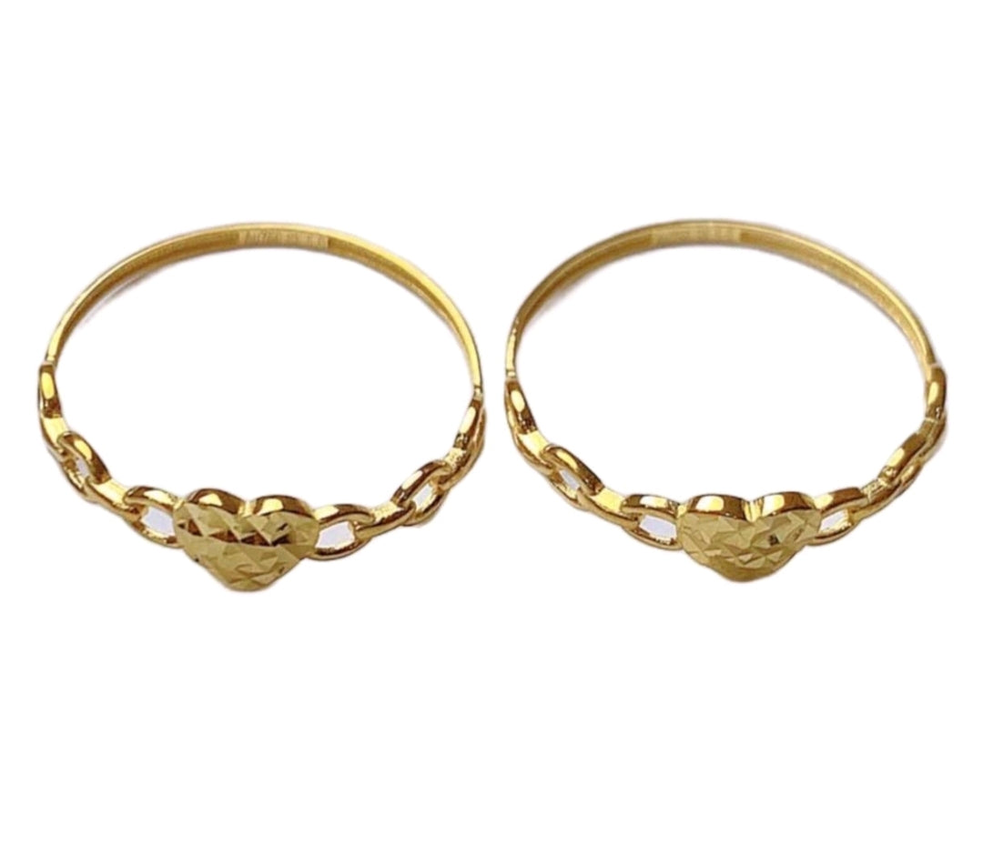 18k Saudi Gold Cadena Heart Ring - SKU-8Y1JBJOS