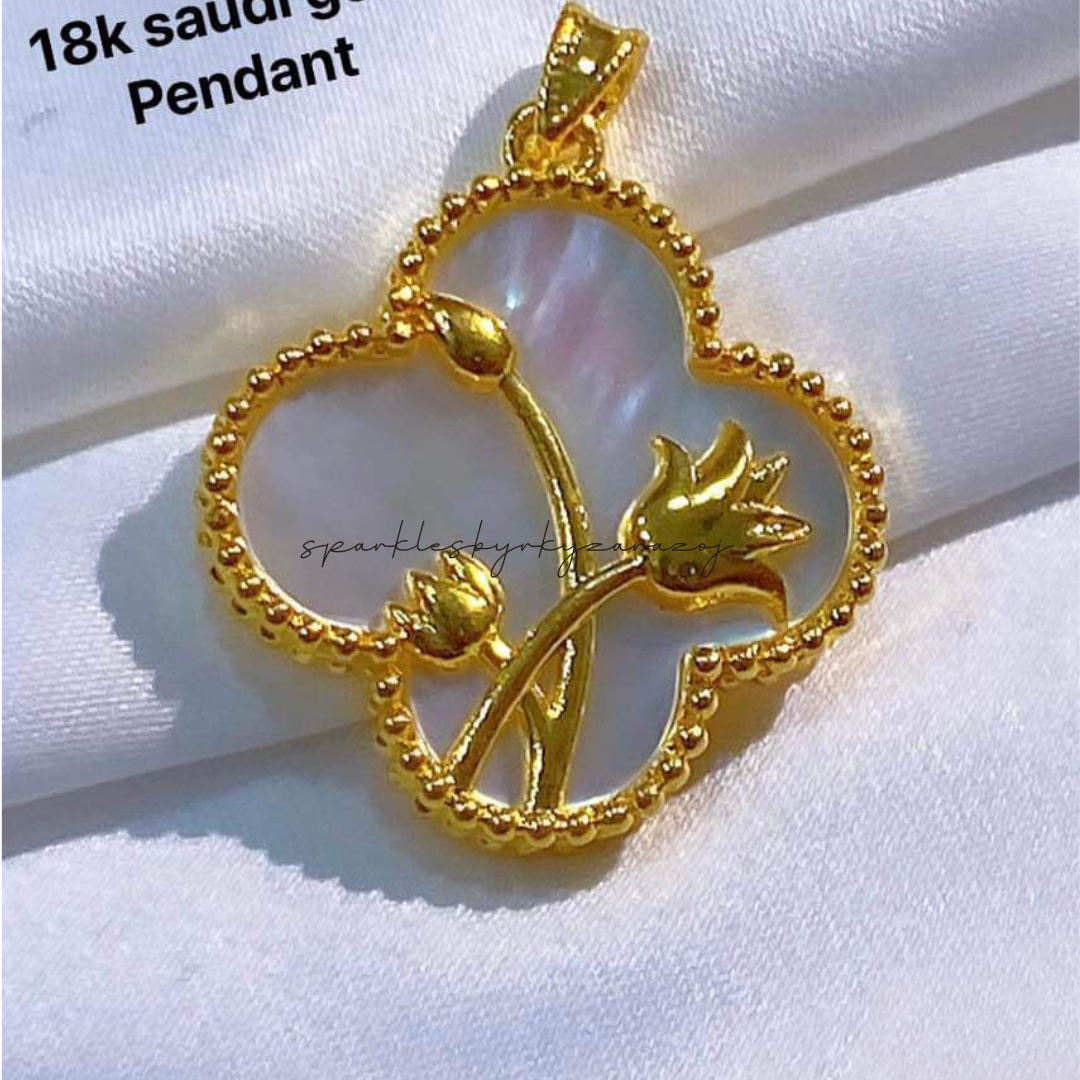 AMPAW/HOLLOW 18k Saudi Gold Rose Gold Pendant