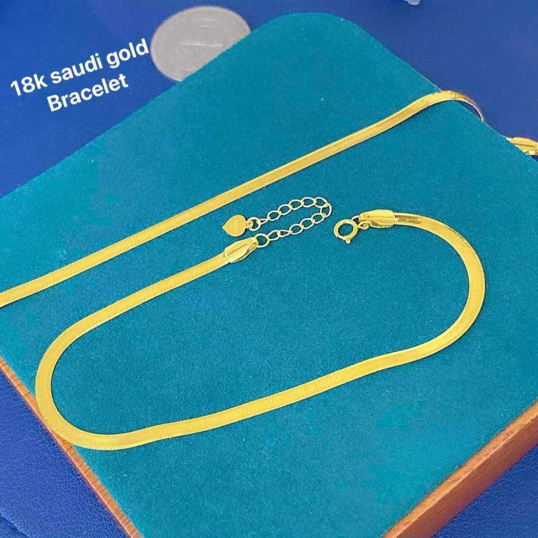 Snake Adjustable Bracelet 18k Saudi Gold