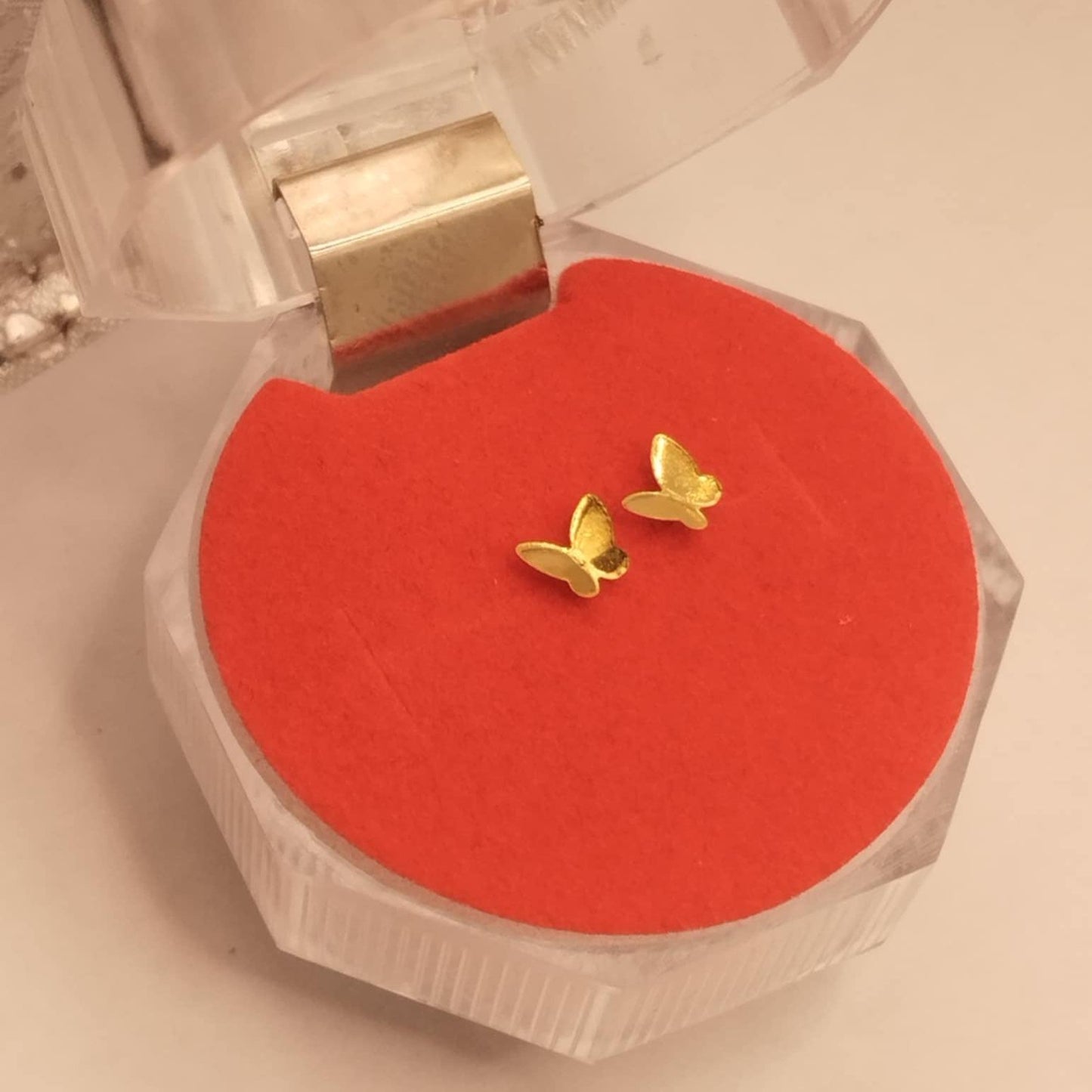 18k Saudi Gold Triple Silicon Pakaw Earrings