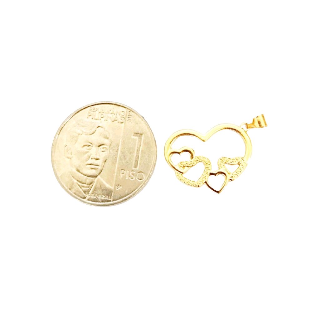18k Saudi Gold Forever Heart Pendant - SKU-ZYGPBTA4