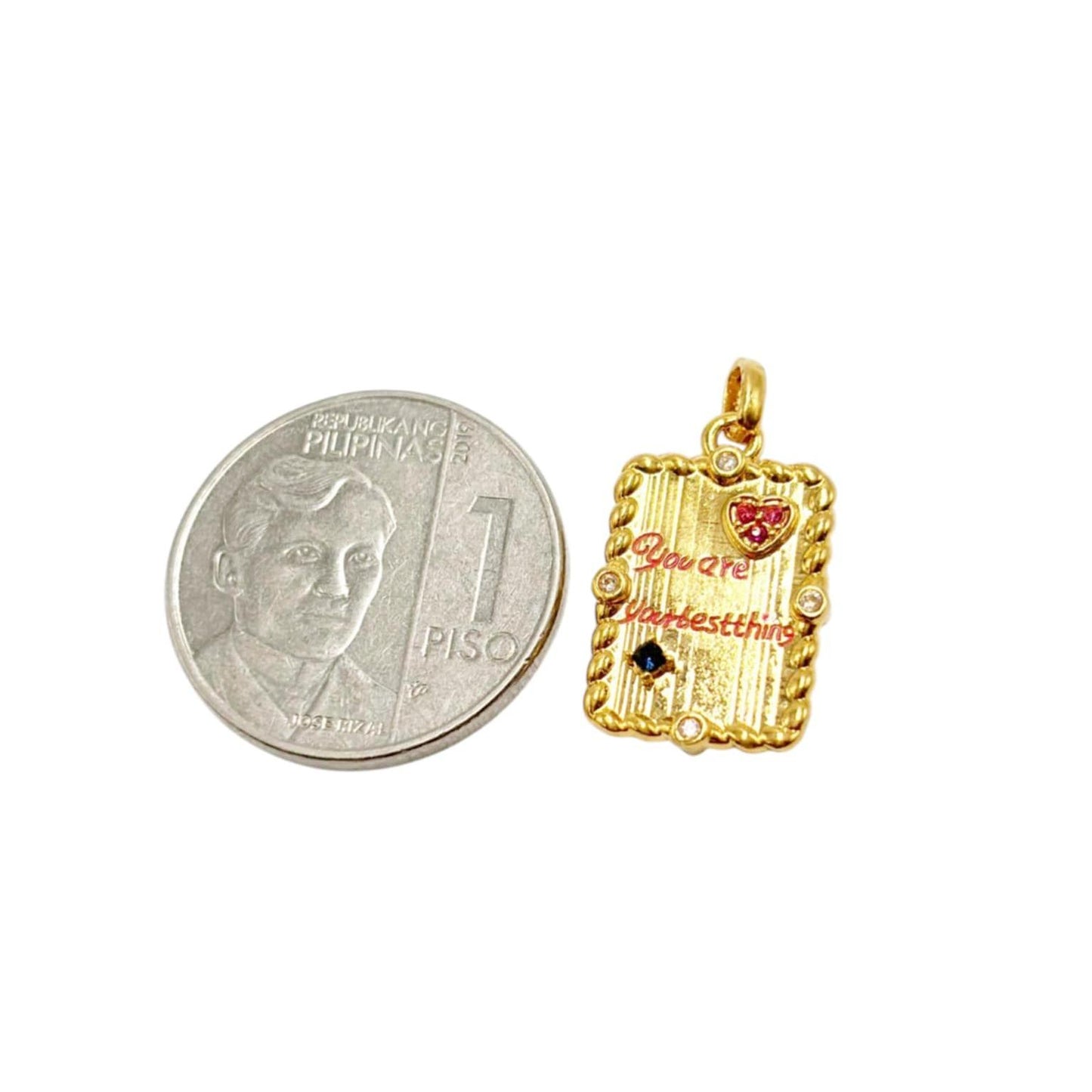 18k Saudi Gold Corundum AMPAW Pendant - SKU-3AX4NSI2