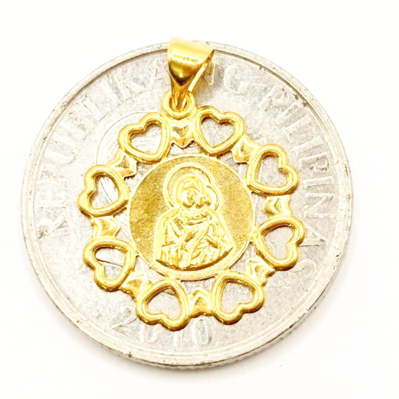 18k Saudi Gold My Heart Pendant -SKU-P3YC2SUI