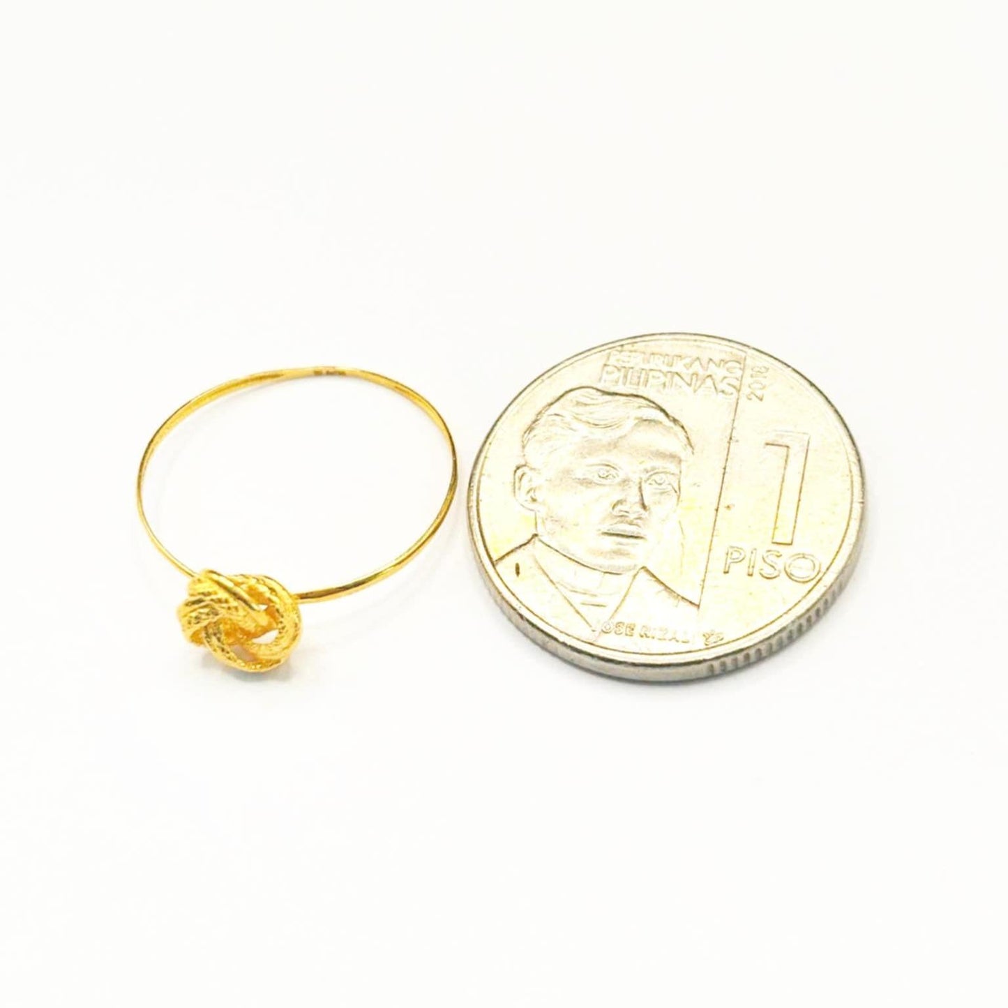 18k Saudi Gold Round Knot Ring - SKU-O4W3JPYE
