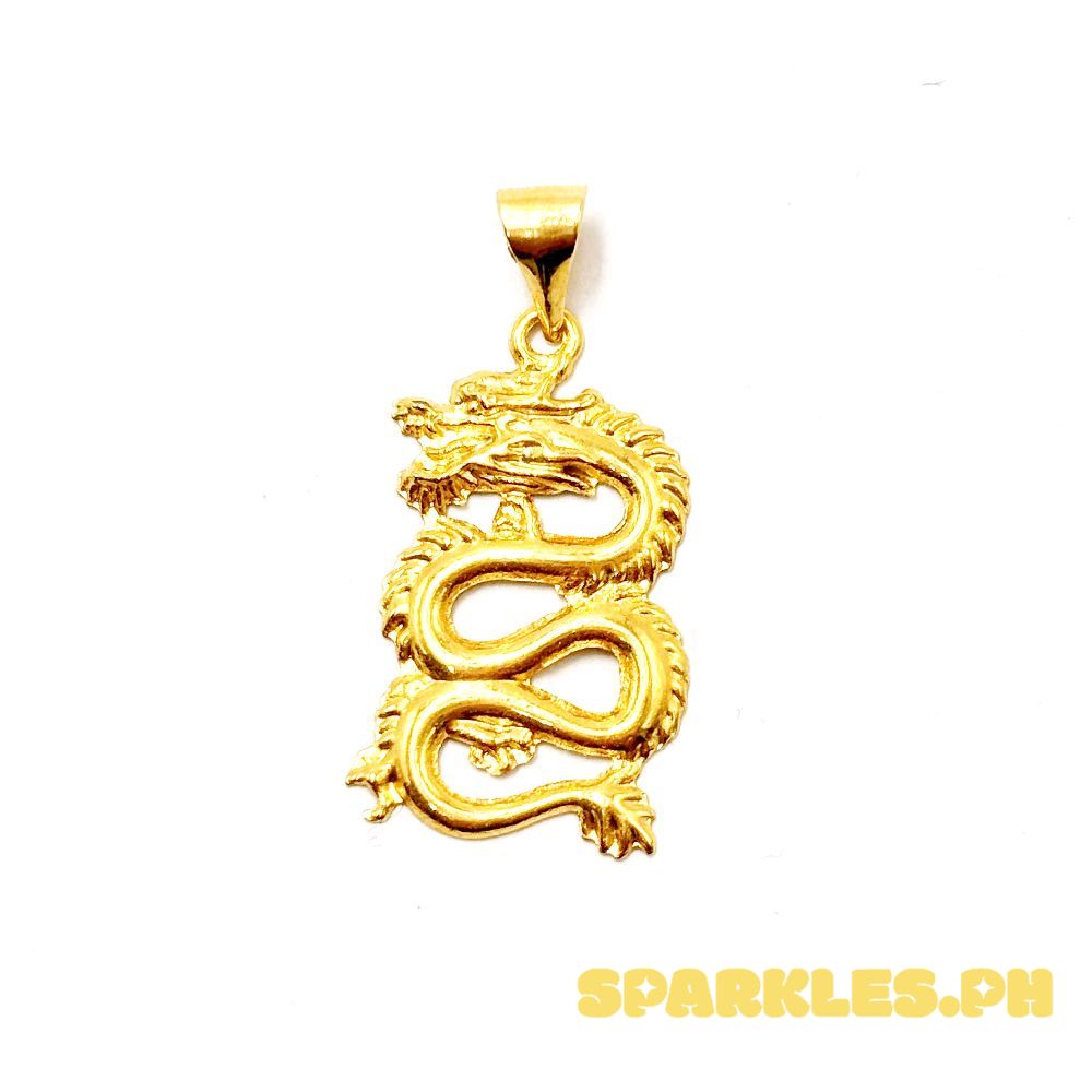18k Saudi Gold Spiral Dragon - SKU-9W50G8Z6