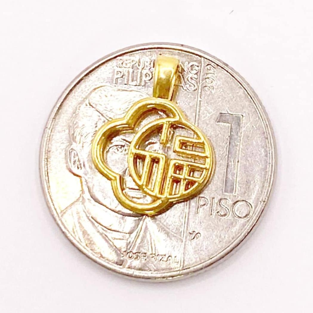18k saudi Gold Cloud AMPAW Pendant - SKU-VBBHF0G4