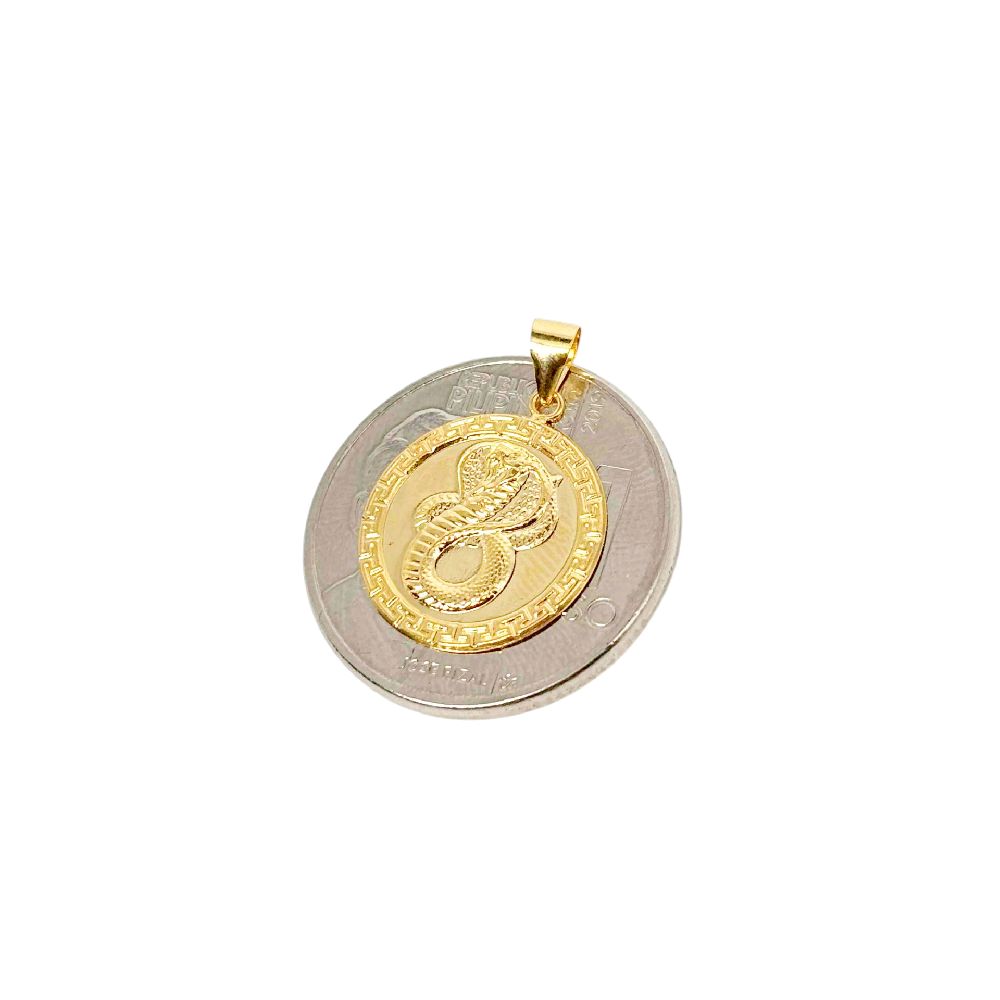 18k Saudi Gold Fenfen Cobra Pendant - SKU-0BIP1QV9