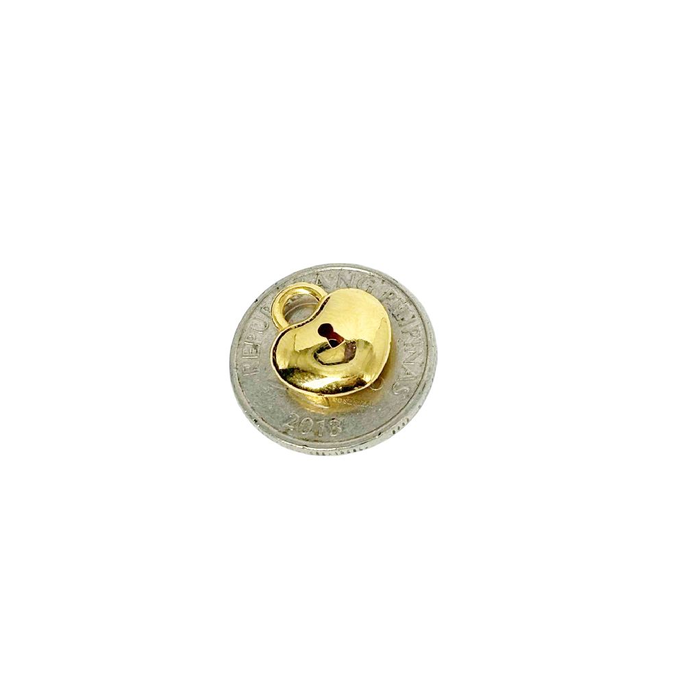 18k Saudi Gold Love Lock Pendant - SKU-8P91PJ52