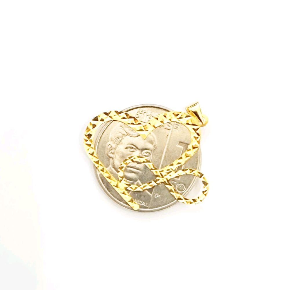 18k Saudi Gold Love Infinity Pendant - SKU-A5ULKV8F