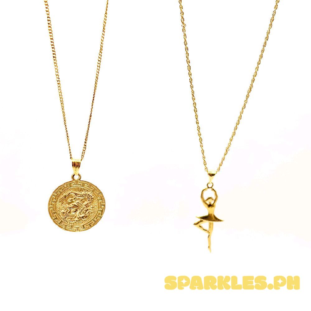 18k Saudi Gold Combo Set Dragon Medallion+ Cadena Chain 20" & Ballerina + Rope Chain 20"