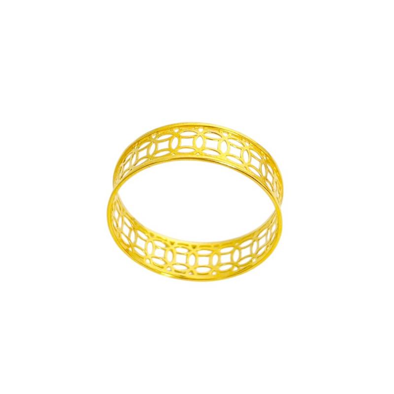 18k Saudi Gold Money Catcher Band Ring -SKU-1J5IBIWIK