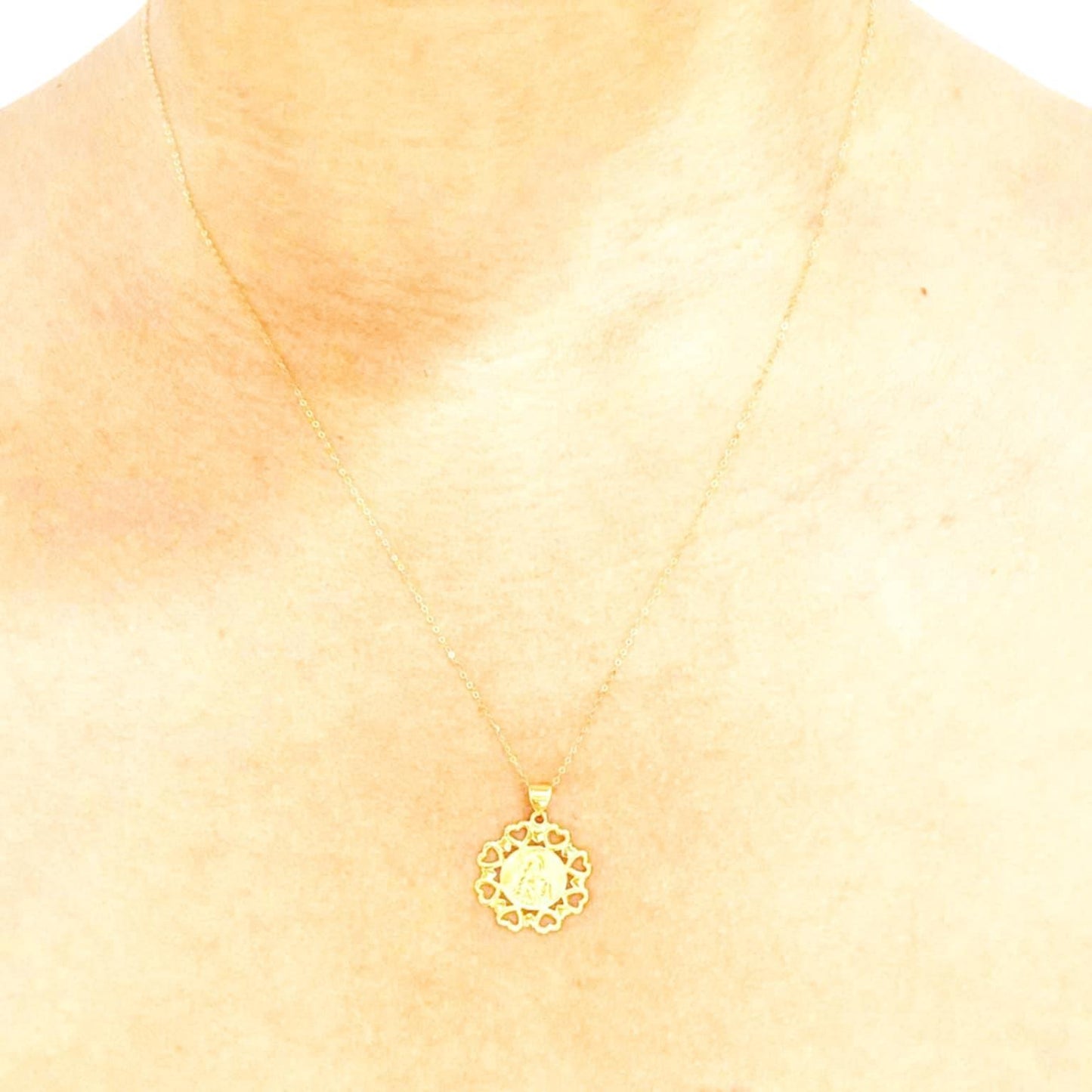 18k Saudi Gold My Heart Pendant -SKU-P3YC2SUI