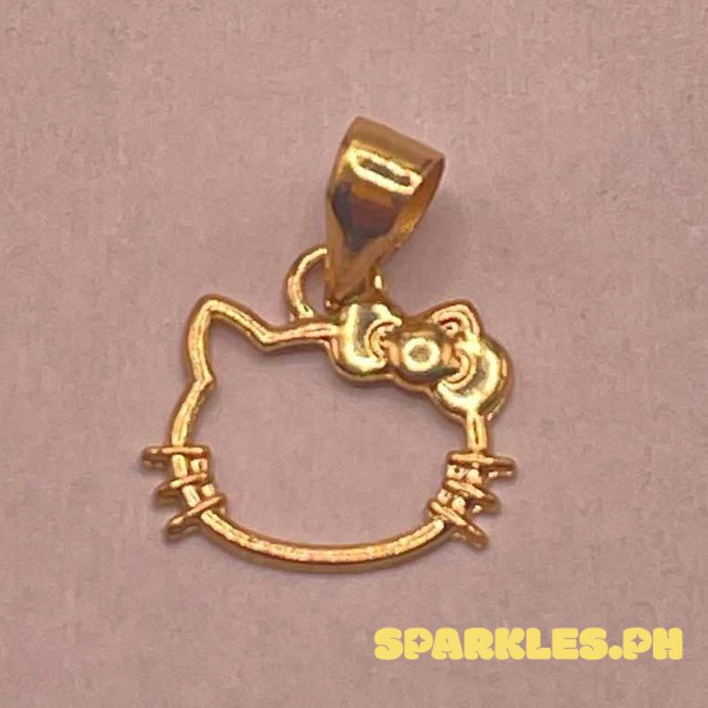 18k Saudi Gold Hellow Kitty Pendant Solid Pawnable - SKU-AKAYMDI0