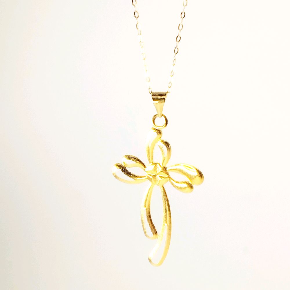 18k Saudi Gold Infinity Cross + Tauco Chain lv1