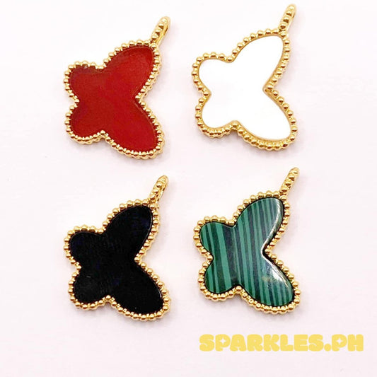 AMPAW/HOLLOW 18k Saudi Gold 15mm Butterfly Pendant - SKU-RVYPF06G1