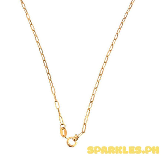 18k Saudi Gold Micro Paperclip Chain Makapal 20” - SKU-9C3Y1JK5