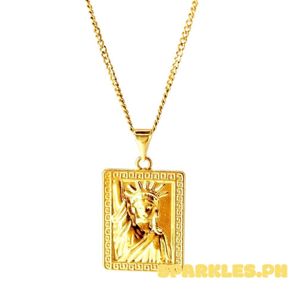 18k Saudi Gold Set Statue + Cadena Chain 18"