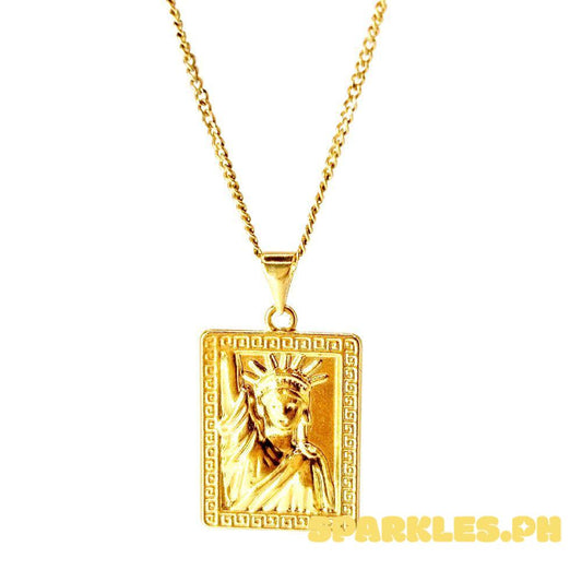 18k Saudi Gold Set Statue + Cadena Chain 18"