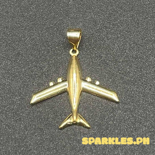 18k Saudi Gold Air Jet Pendant Solid Pawnable - SKU-Y4BW6S8N