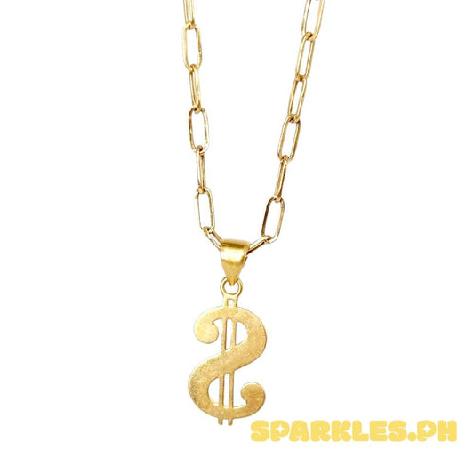 18k Saudi Gold Set Mini Dollar + Micro Paperclip Makapal 18"
