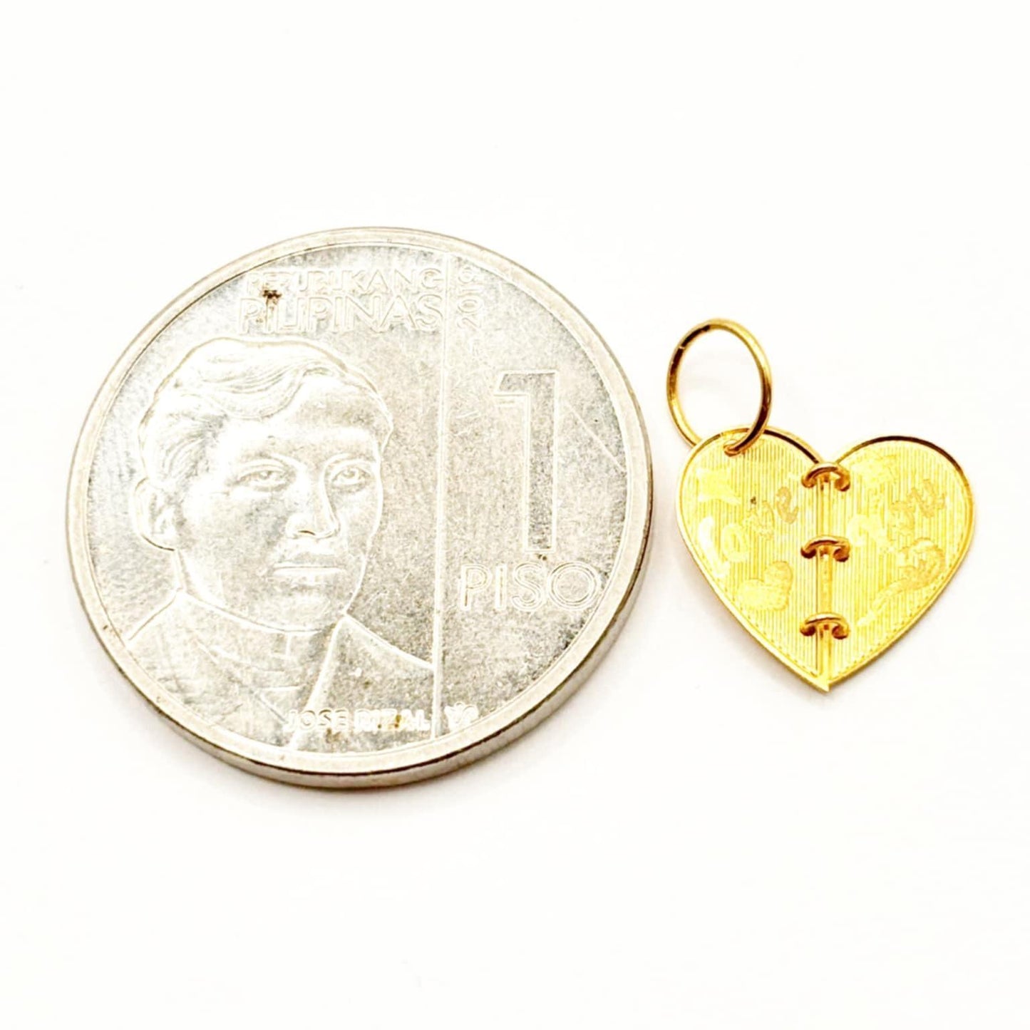 18k Saudi Gold Love You Pendant - SKU-EGGLW6LL