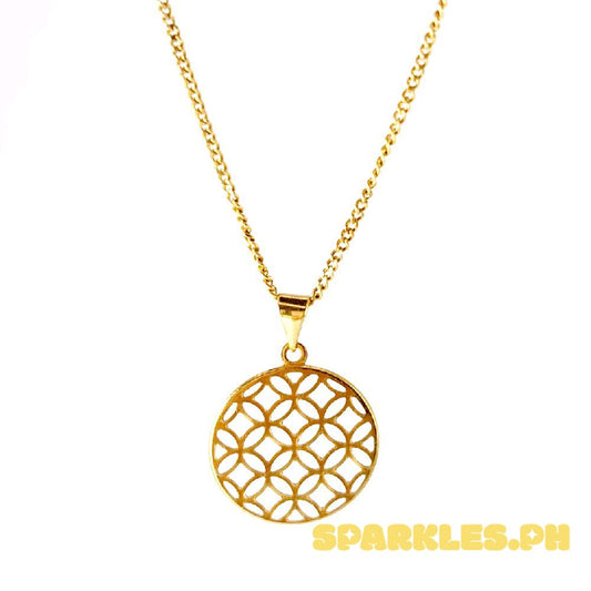 18k Saudi Gold Money Catcher + Cadena Chain 16"