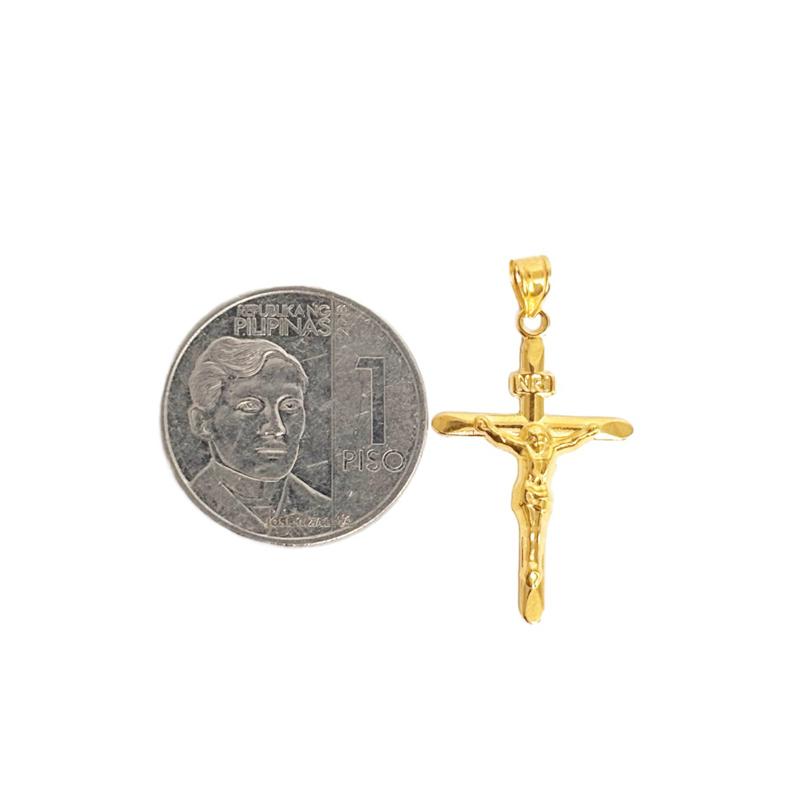 18k Saudi Gold Sacred Cross + Japan Style Chain V1 22”