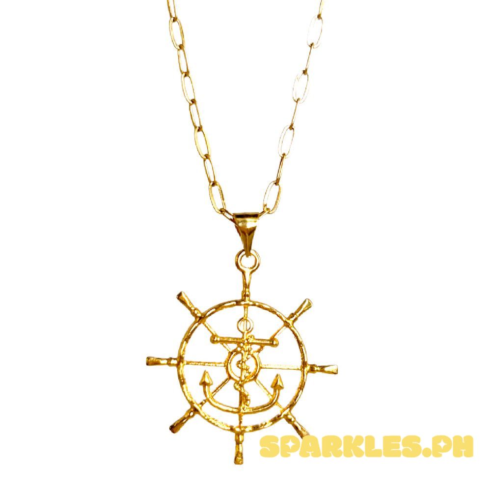 18k Saudi Gold Set Captain Wheel + Micro Paperclip Makapal 22"