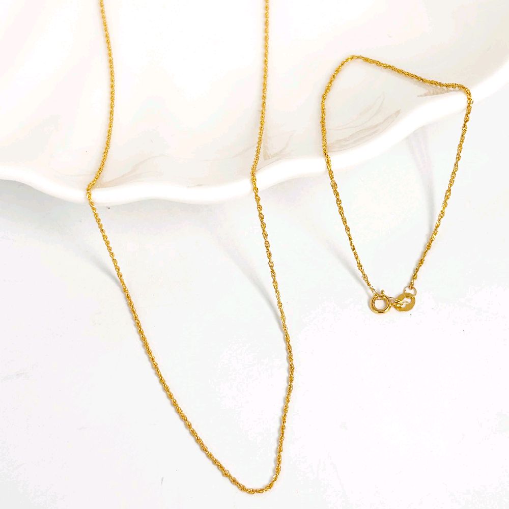 18k Saudi Gold Combo Rope Chain 20" & Rope Bracelet