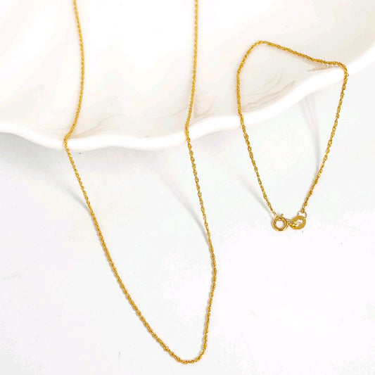 18k Saudi Gold Combo Rope Chain 20" & Rope Bracelet