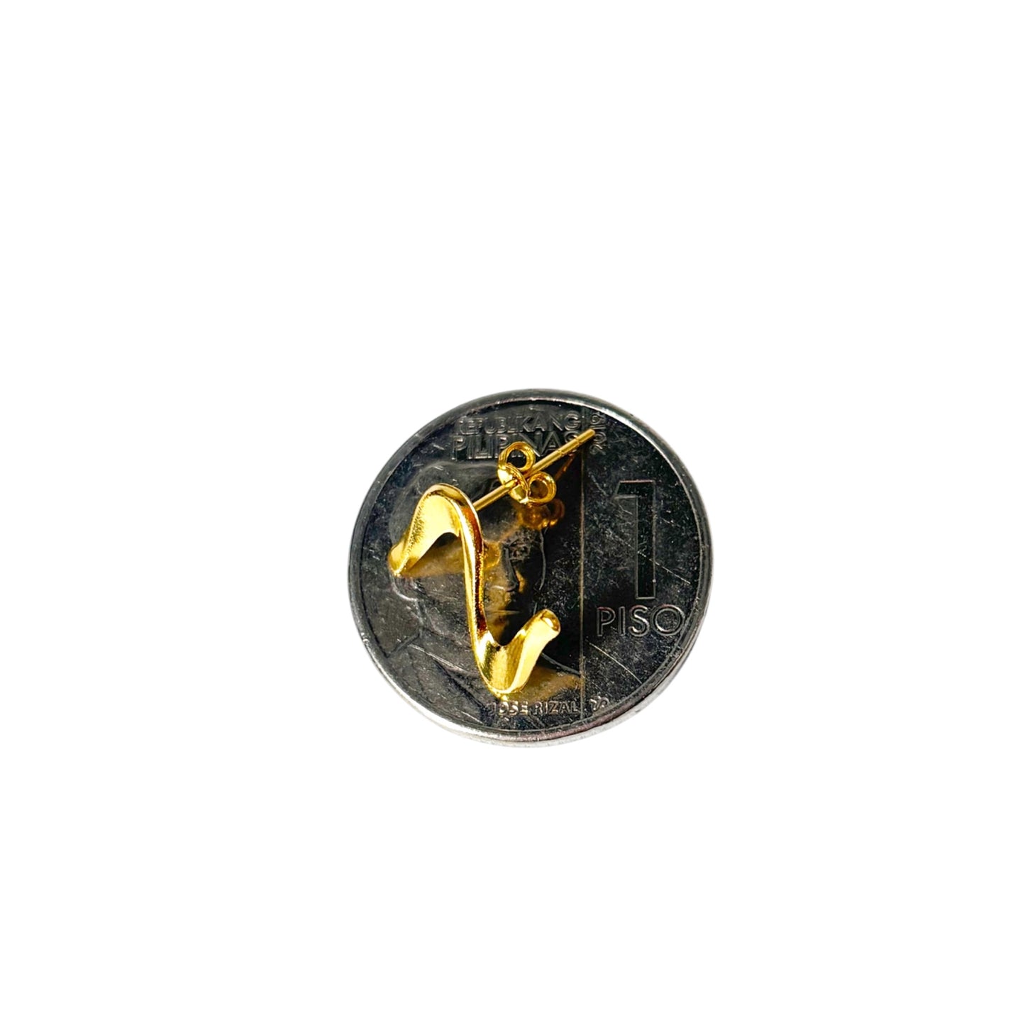 18k Saudi Gold Wave Earrings
