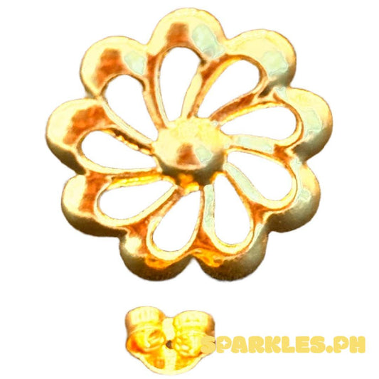 18k Turbine Earrings Saudi Gold Pawnable - SKU-R8TZIDYE