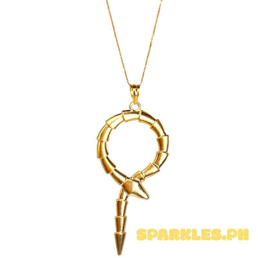 18k Saudi Gold Set Big Serpentine + Foxtail Chain 20”