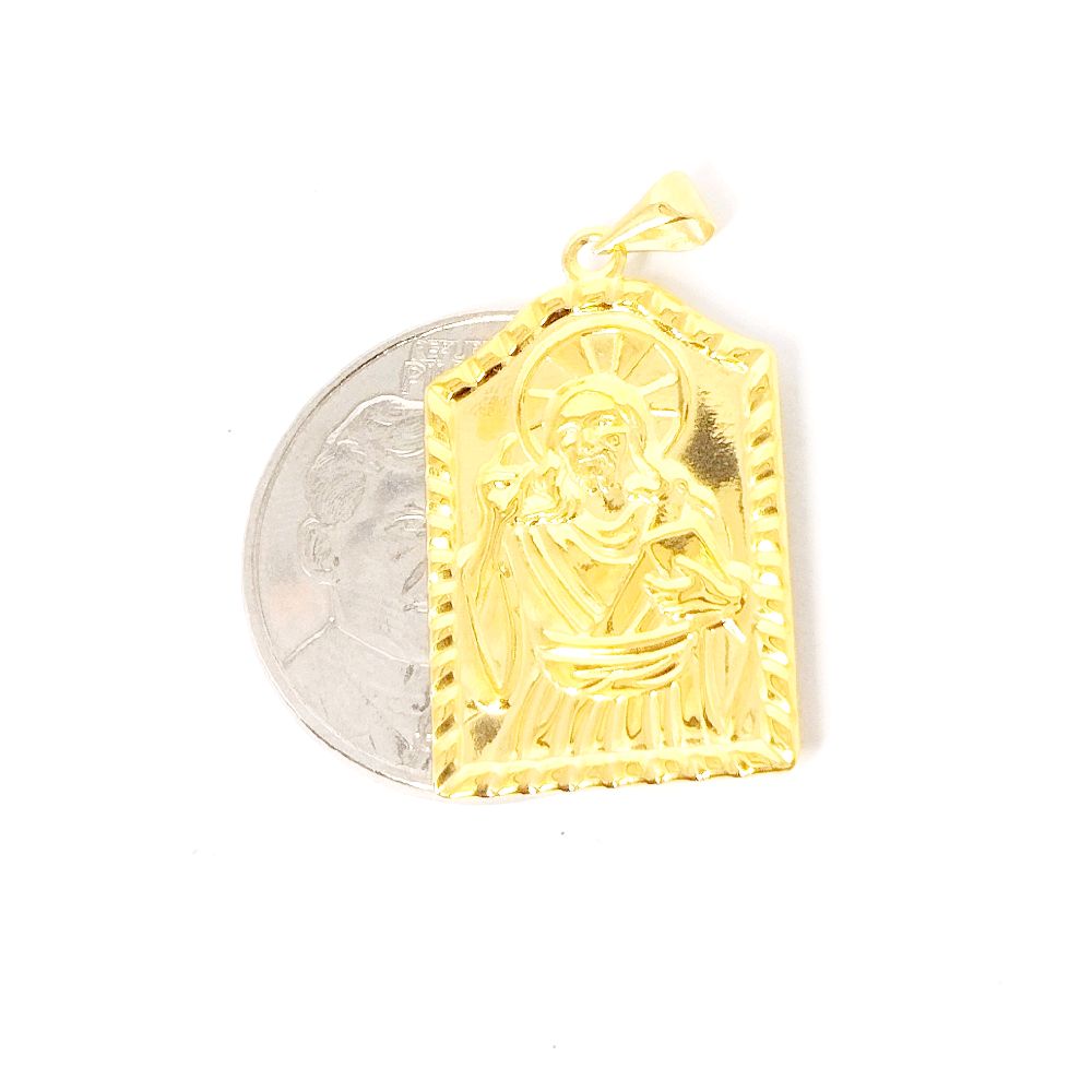 18k Saudi Gold Divine Frame Pendant - SKU-JP65U5LG