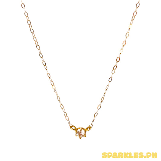 18k Natural Diamond - Yellow Gold Centered Frost Necklace