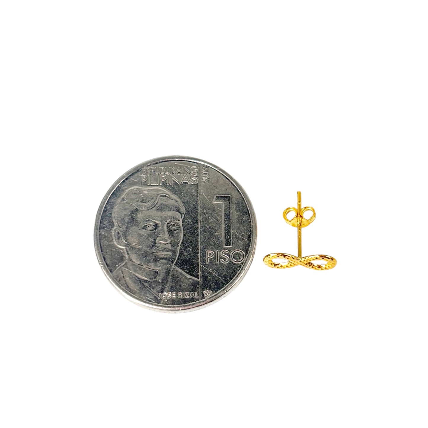 18k Saudi Gold Mini Infinity Earrings