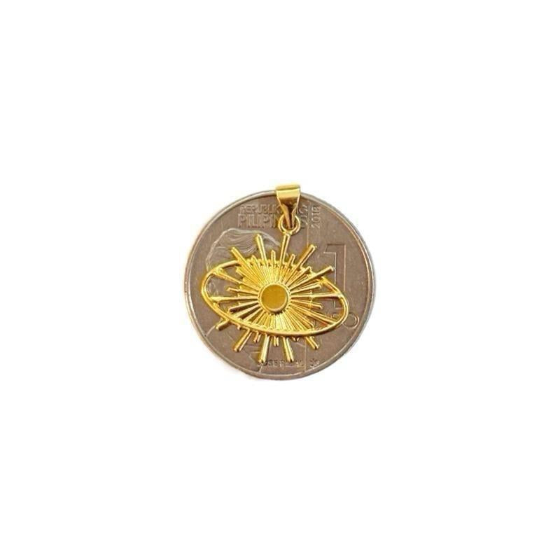 18k Saudi Gold Set Sunburst + Bismark Chain 18”