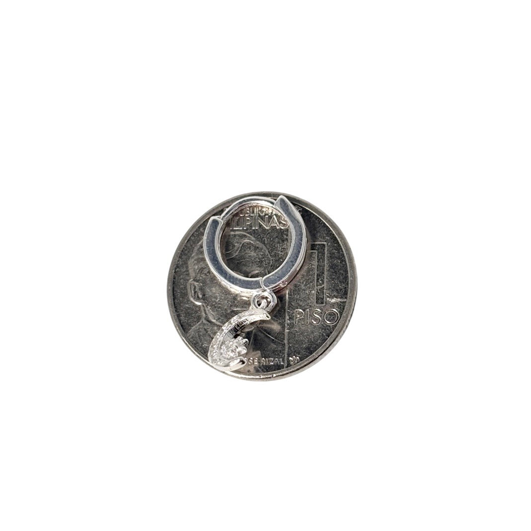 92.5 Sterling Silver - Crescent Clip Earrings