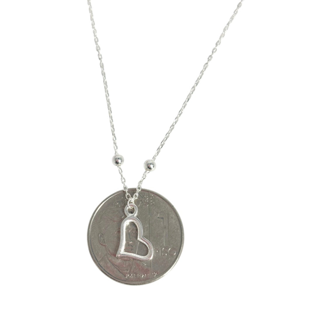 MT - 92.5 Sterling Silver - Open Heart Necklace