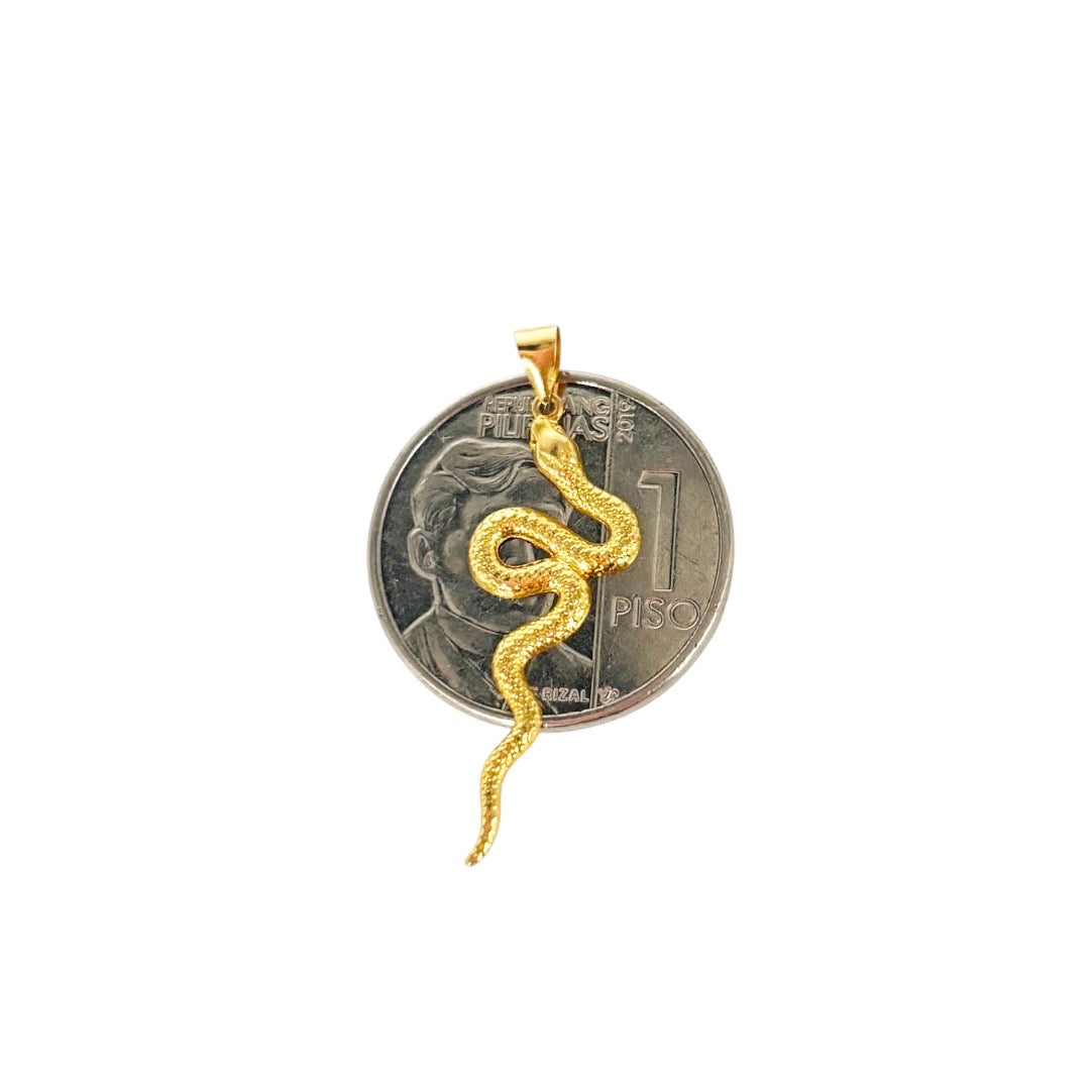 18k Saudi Gold Karkar Chain 18" + 18k Saudi Gold Cobra Pendant