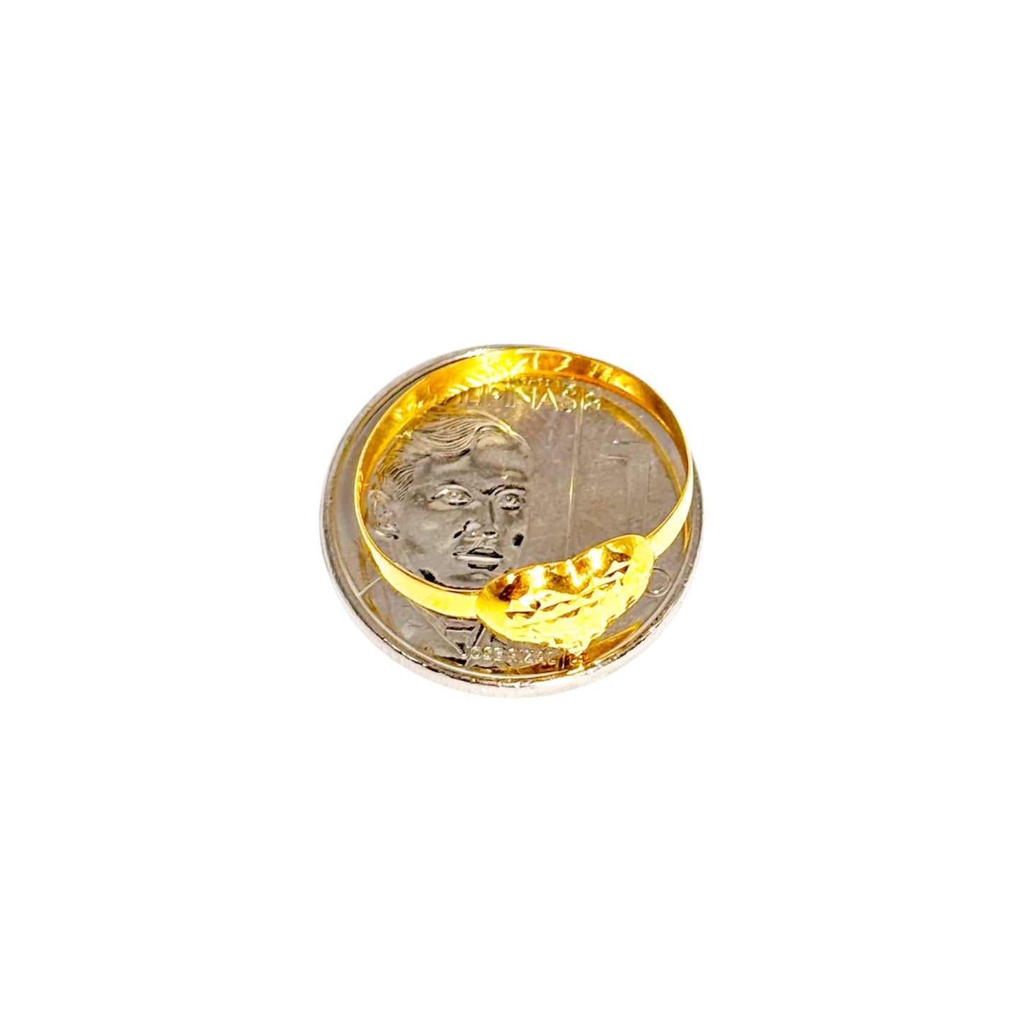 18k Saudi Gold Diaheart Band Ring - SKUMY2226RIN