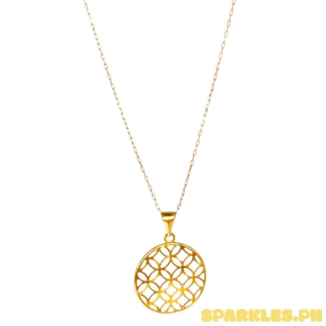 18k Saudi Gold Karkar Chain 18" + 18k Saudi Gold Money Catcher Pendant