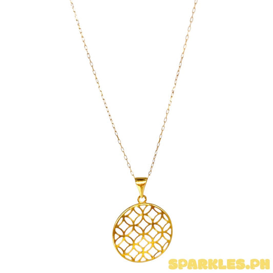 18k Saudi Gold Karkar Chain 18" + 18k Saudi Gold Money Catcher Pendant