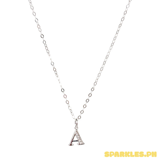 18k Natural Diamond - Initial A Necklace